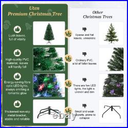 Himaly 4/5/6FT Christmas Tree 7-color Optical Fiber Artificial Xmas Decoration