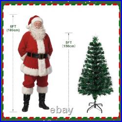 Himaly 4/5/6FT Christmas Tree 7-color Optical Fiber Artificial Xmas Decoration