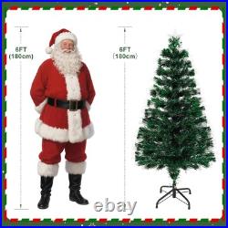 Himaly 4/5/6FT Christmas Tree 7-color Optical Fiber Artificial Xmas Decoration
