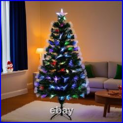Himaly 4/5/6FT Christmas Tree 7-color Optical Fiber Artificial Xmas Decoration