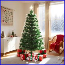 Himaly 4/5/6FT Christmas Tree 7-color Optical Fiber Artificial Xmas Decoration