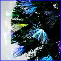 Himaly 4/5/6FT Christmas Tree 7-color Optical Fiber Artificial Xmas Decoration