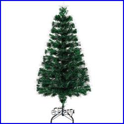 Himaly 4/5/6FT Christmas Tree 7-color Optical Fiber Artificial Xmas Decoration