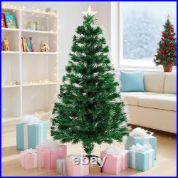 Himaly 4/5/6FT Christmas Tree 7-color Optical Fiber Artificial Xmas Decoration
