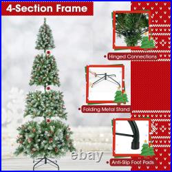 Hinged Christmas Tree with PVC Branch Tips and Warm White LED Lights Hinged Christmas Tree with PVC Branch Tips and Warm White LED Lights