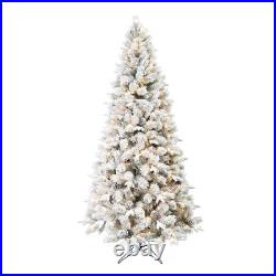 Holiday Living 7.5-ft Albany pine Pre-lit Flocked Artificial Christmas Tree NEW