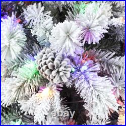 Holiday Living 7.5-ft Albany pine Pre-lit Flocked Artificial Christmas Tree NEW