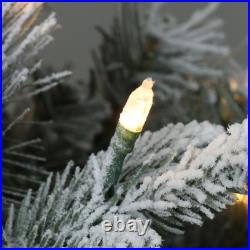 Holiday Living 7.5-ft Albany pine Pre-lit Flocked Artificial Christmas Tree NEW