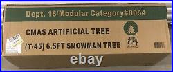 Holiday Time 6.5 Foot Pre Lit Snowman Tree 140 White Lights Brand NEW Very Cool