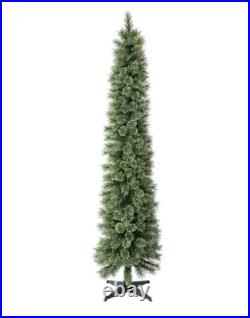Holiday Time 7ft Pre-Lit Shelton Cashmere Pencil Fir Christmas Tree White LEDs