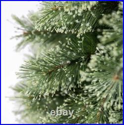 Holiday Time 7ft Pre-Lit Shelton Cashmere Pencil Fir Christmas Tree White LEDs