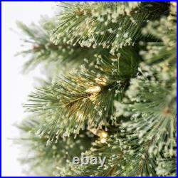 Holiday Time 7ft Pre-Lit Shelton Cashmere Pencil Fir Christmas Tree White LEDs