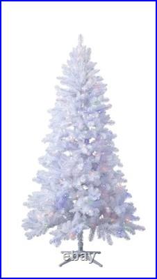 Holiday Time Christmas Tree 7ft Pre-Lit White Duncan Fir Color Changing New