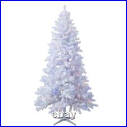 Holiday Time Christmas Tree 7ft Pre-Lit White Duncan Fir Color Changing New