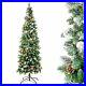 Homde_Pencil_Christmas_Tree_6_FT_Pre_Lit_Artificial_with_Flocked_170_Lights_01_wsvh