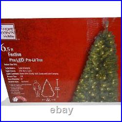 Home Accents 6.5 ft Pre-Lit LED Artificial Tree 250 Starry Lights White Colored