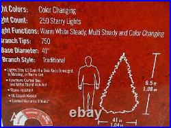 Home Accents 6.5 ft Pre-Lit LED Artificial Tree 250 Starry Lights White Colored