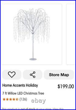 Home Accents 7 ft Willow LED Christmas Tree Lighted Decor