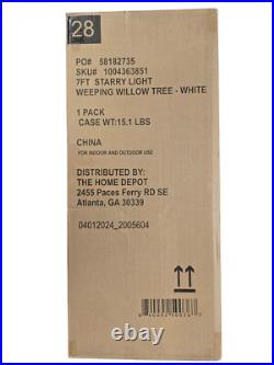 Home Accents 7ft Starry Light Weeping Willow Tree White 1004363851 NEW