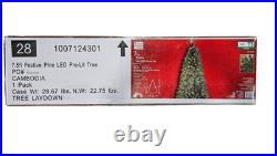 Home Accents Holiday 7.5 ft. Festive Pine LED Pre-Lit Christmas Tree T5