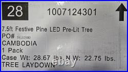 Home Accents Holiday 7.5 ft. Festive Pine LED Pre-Lit Christmas Tree T5