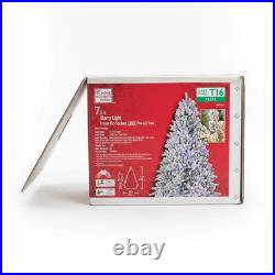 Home Accents Holiday Starry Light Flocked Frasier Fir 7.5-ft LED Christmas Tree