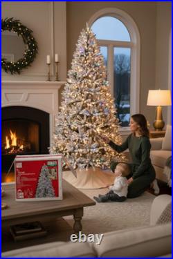 Home Accents Holiday Starry Light Flocked Frasier Fir 7.5-ft LED Christmas Tree