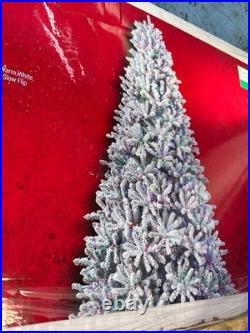 Home Accents Holiday Starry Night Flocked Frasier Fir 9-ft LED Christmas Tree