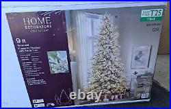 Home Decorators 9 Ft. Pre-Lit LED Kenwood Fraser Flocked Christmas Tree
