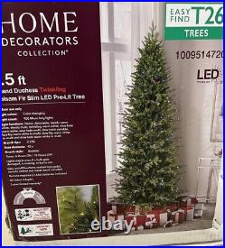 Home Decorators Collection7.5 ft. Pre-Lit LED Grand Duchess Twinkling Fir Slim T Home Decorators Collection7.5 ft. Pre-Lit LED Grand Duchess Twinkling Fir Slim T
