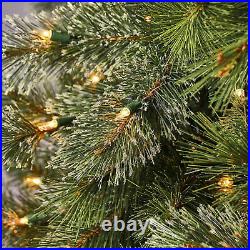 Home Heritage 10 Foot Mahogany Pine Prelit Christmas Tree with Lights (Open Box)