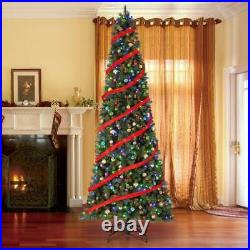Home Heritage 12' Cascade Cashmere Quick Set Christmas Tree with Lights (Open Box)