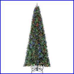 Home Heritage 12' Cascade Quick Set PVC Christmas Tree & Changing Lights (Used)