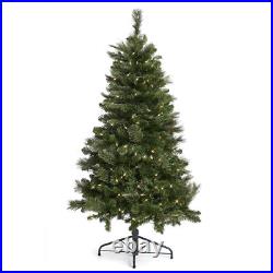 Home Heritage 5' Artificial Cascade Cashmere Christmas Tree with Lights (Open Box)