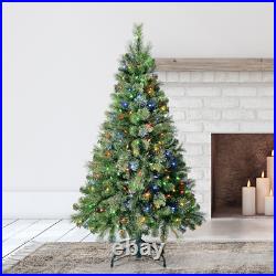 Home Heritage 5' Artificial Cascade Cashmere Christmas Tree with Lights (Open Box)