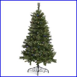 Home Heritage 5' Artificial Cascade Cashmere Christmas Tree with Lights (Open Box)