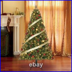 Home Heritage 7 Ft. Artificial Cascade Pine Christmas Tree with Changing Lights