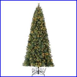 Home Heritage 9' Cascade Cashmere Christmas Tree & Changing Lights (Used)