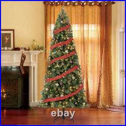 Home Heritage 9' Cascade Cashmere Christmas Tree & Changing Lights (Used)