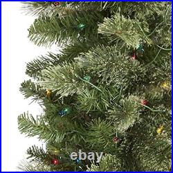 Home Heritage Stanley 7' Pencil Pine Artificial Christmas Tree Prelit 350 Mul