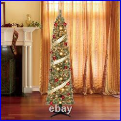 Home Heritage Stanley 7' Pine Artificial Christmas Tree, PreLit 350 Clear Lights