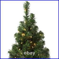 Homegear Deluxe 7.5ft Artificial Christmas Tree-Metal Stand-Prelit 550 Lights