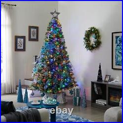 Honeywell 6.5 ft Cashmere Pre-Lit Artificial Christmas Tree Multi-Color Lights