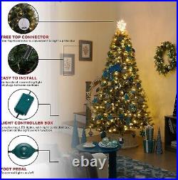 Honeywell 6.5 ft Cashmere Pre-Lit Artificial Christmas Tree Multi-Color Lights