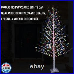 IJG 6FT 696LED Christmas Birch Tree Multicolor Lights with Twinkle, Twinkling