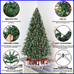 ININ 7FT Prelit Christmas Spruce Artificial Tree with 500 Led Lights