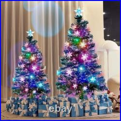 Illuminated 5ft Christmas Tree with 170 Tips & Snowflakes Holiday Showstopper