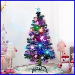 Illuminated 5ft Christmas Tree with 170 Tips & Snowflakes Holiday Showstopper