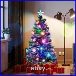 Illuminated 5ft Christmas Tree with 170 Tips & Snowflakes Holiday Showstopper