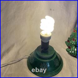 Ittre Ceramic Christmas Tree 18 Lighted Green With Snow Tips 1978 Works